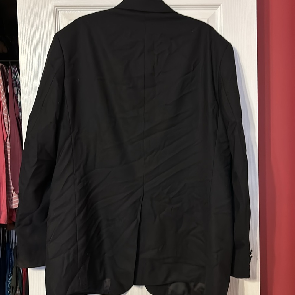 Stanford black suit jacket blazer 44 long double buttons on front - Picture 2 of 7
